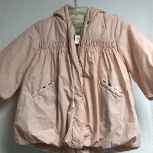 Burberry pink puffy winter coat size 2Y